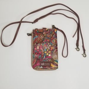 Sakroots crossbody/ wristlet boho/ floral bag